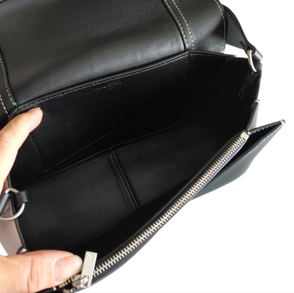 Celine Frame Black & White Leather Crossbody Bag - Picture 6 of 16